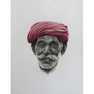 Saeed Lakho, untitled, 14 x 18 Inch, Mix Media On Paper, Figurative Painting, AC-SL-047